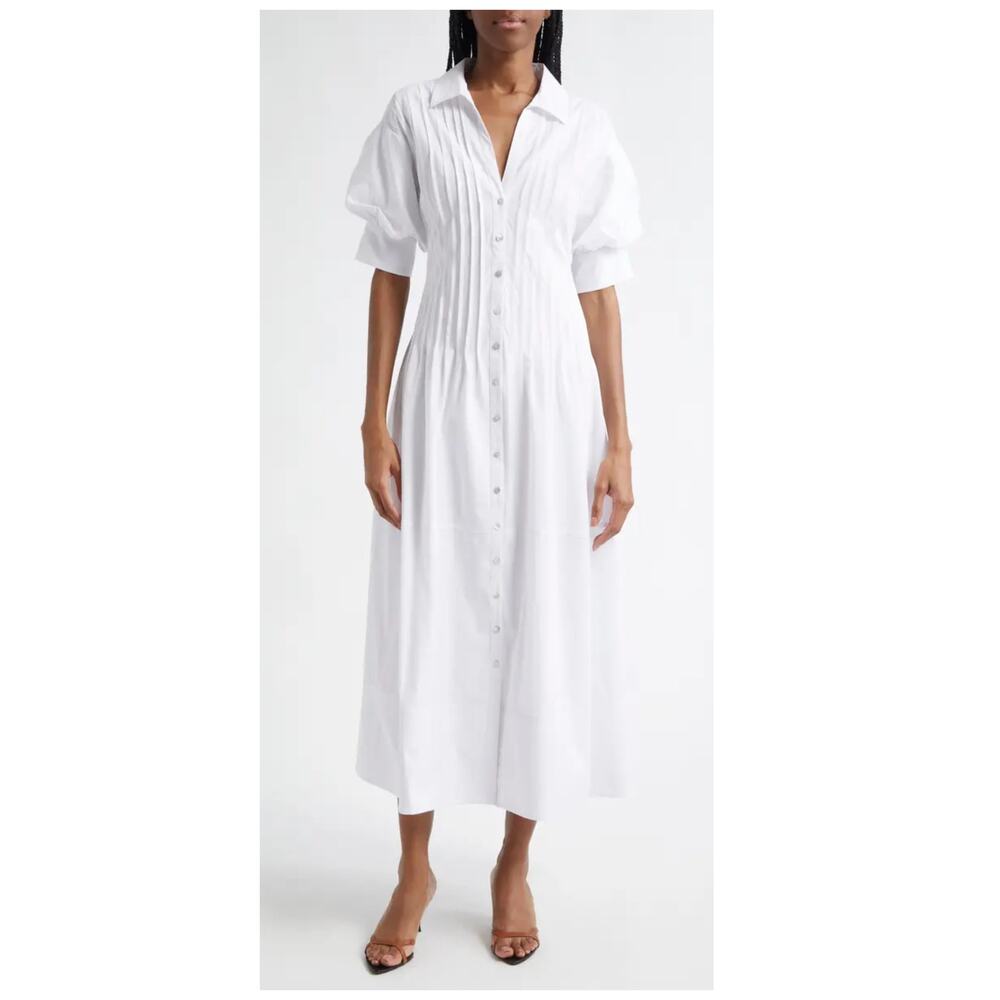 Cinq à Sept Monty Pleated Midi Dress Size 8